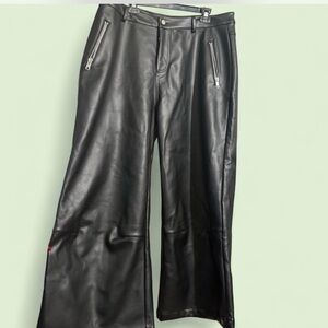 Black Faux Leather Pants